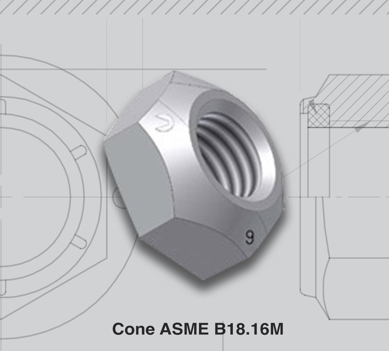 Cone ASME B18.16M
