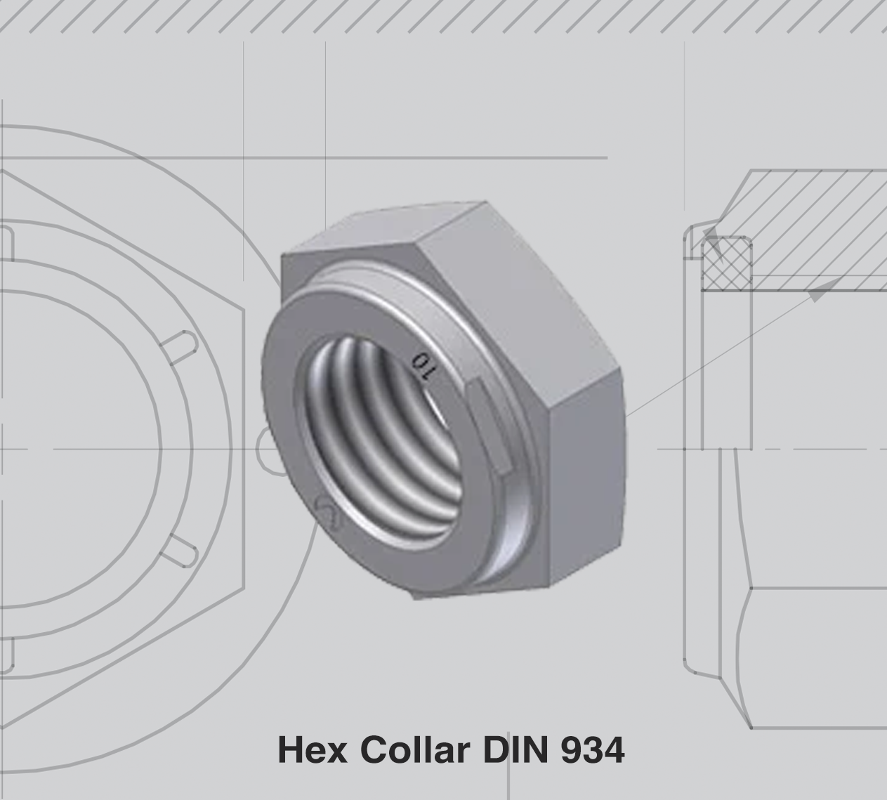 Hex Collar DIN 934
