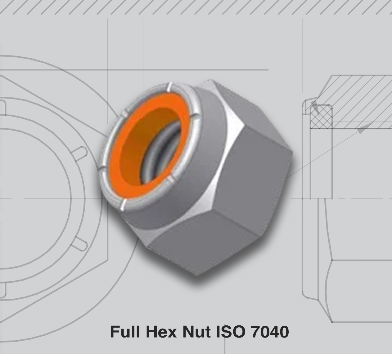 Full Hex Nut ISO 7040