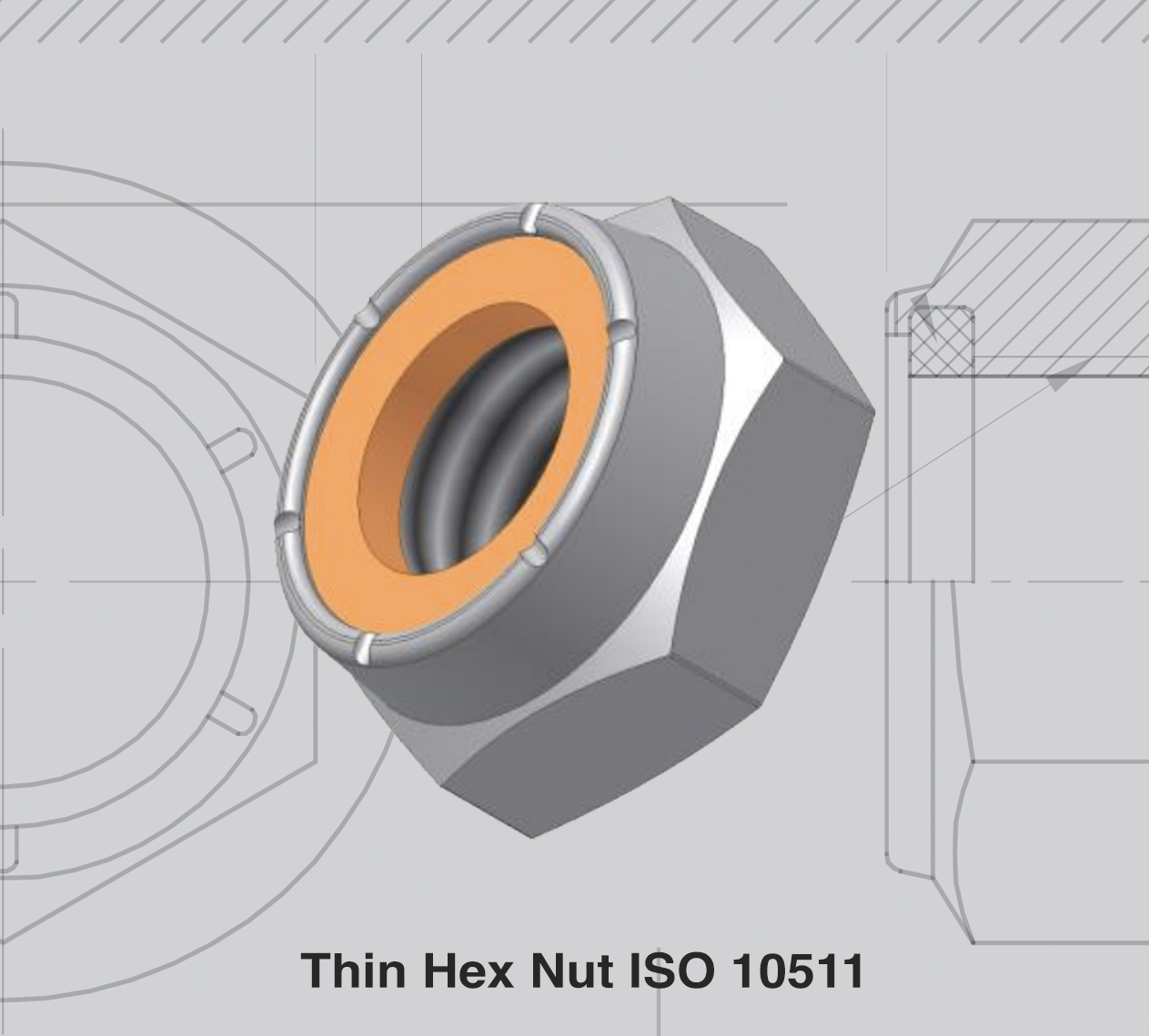 Thin Hex Nut ISO 10511